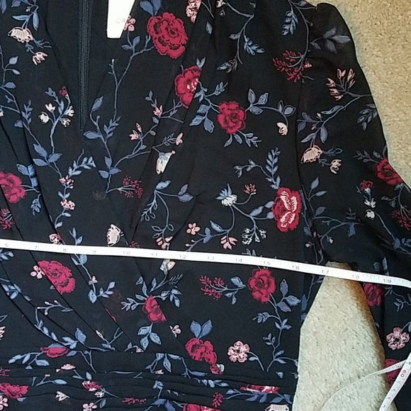 NWOT Gal Meets Glam Floral Black Cherry Midi Dress - Picture 11 of 14